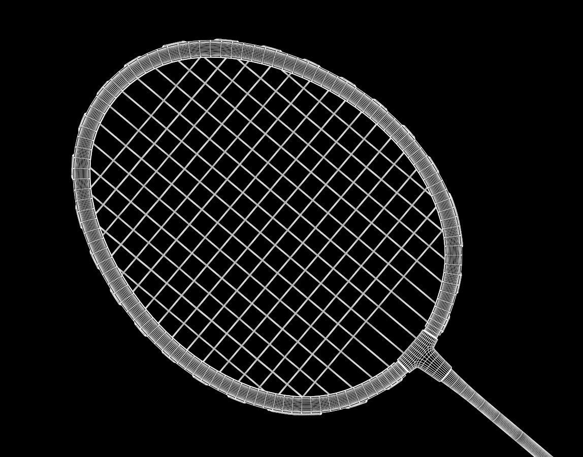 Badminton Racket 3D model_4