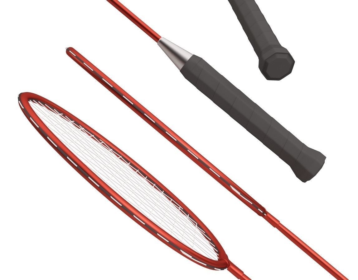 Badminton Racket 3D model_2