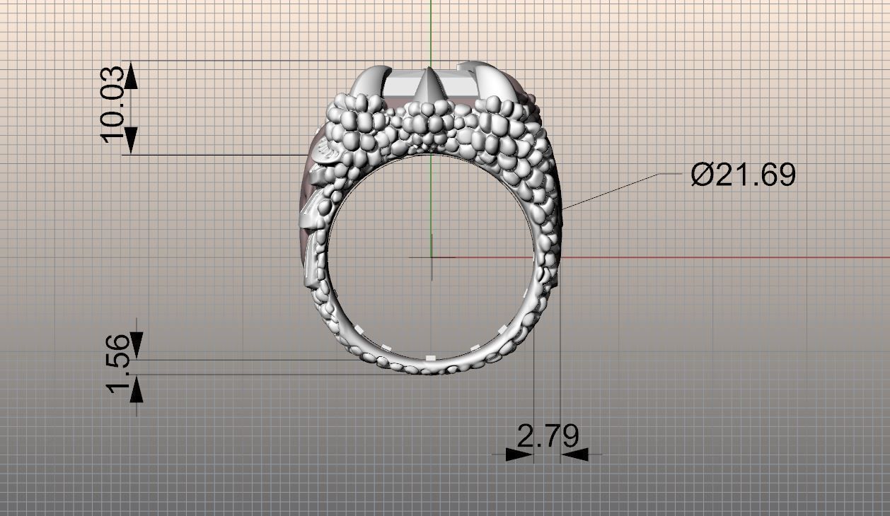 claw ring 3D print model_7