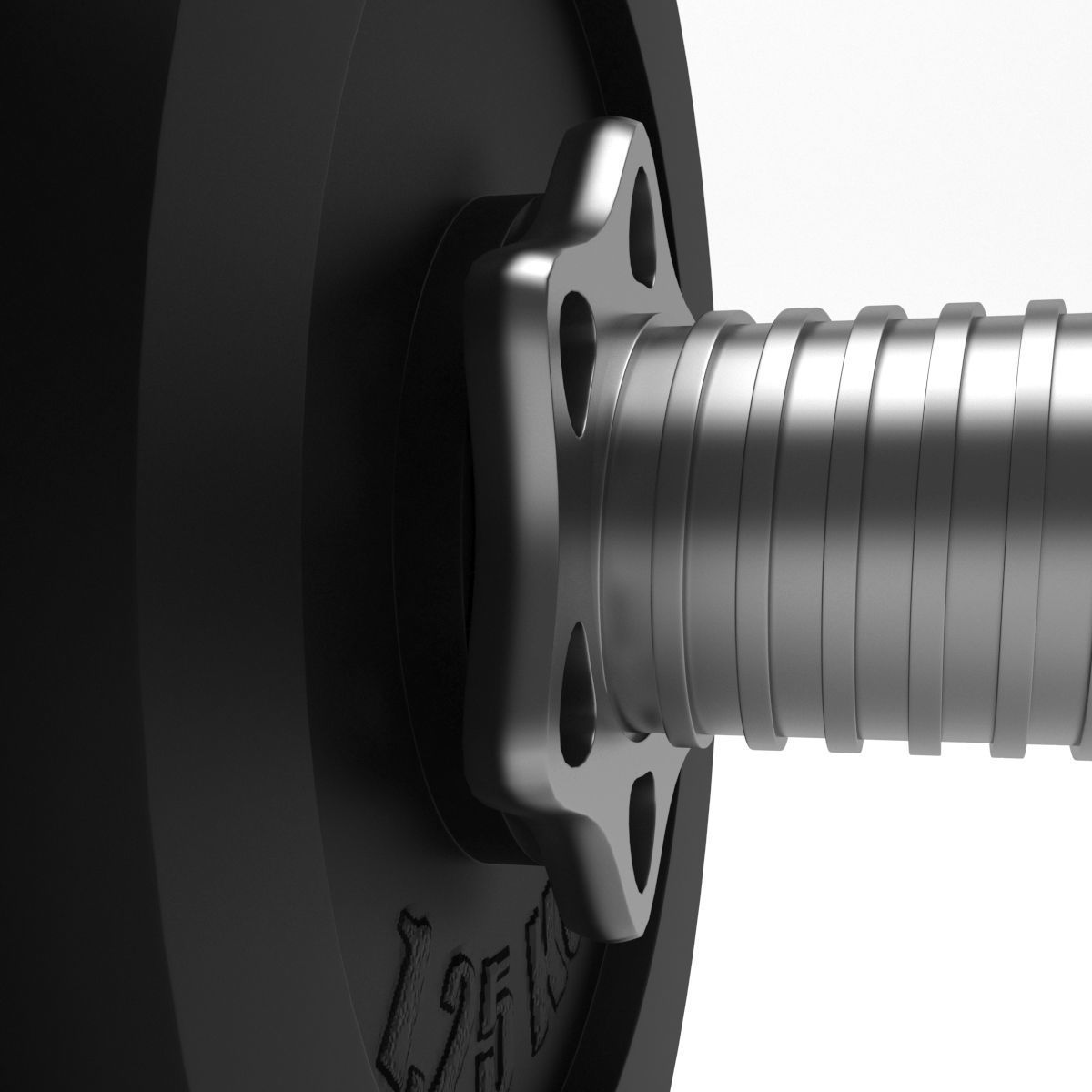 Dumbbell wheel with screw 3D model_4