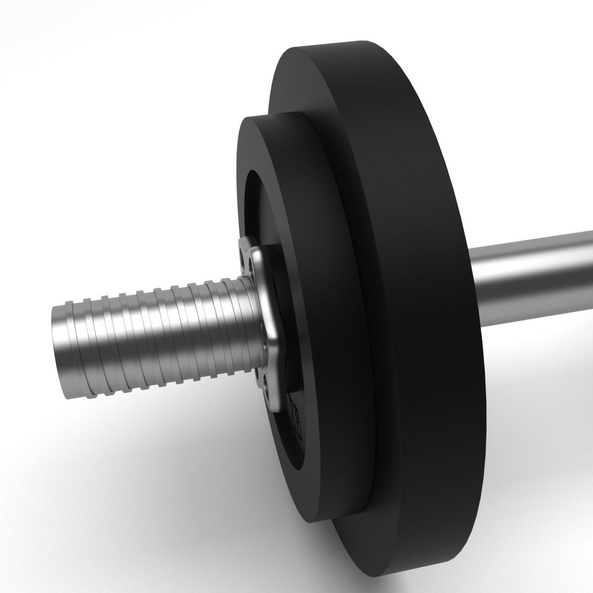 Dumbbell wheel with screw 3D model_2