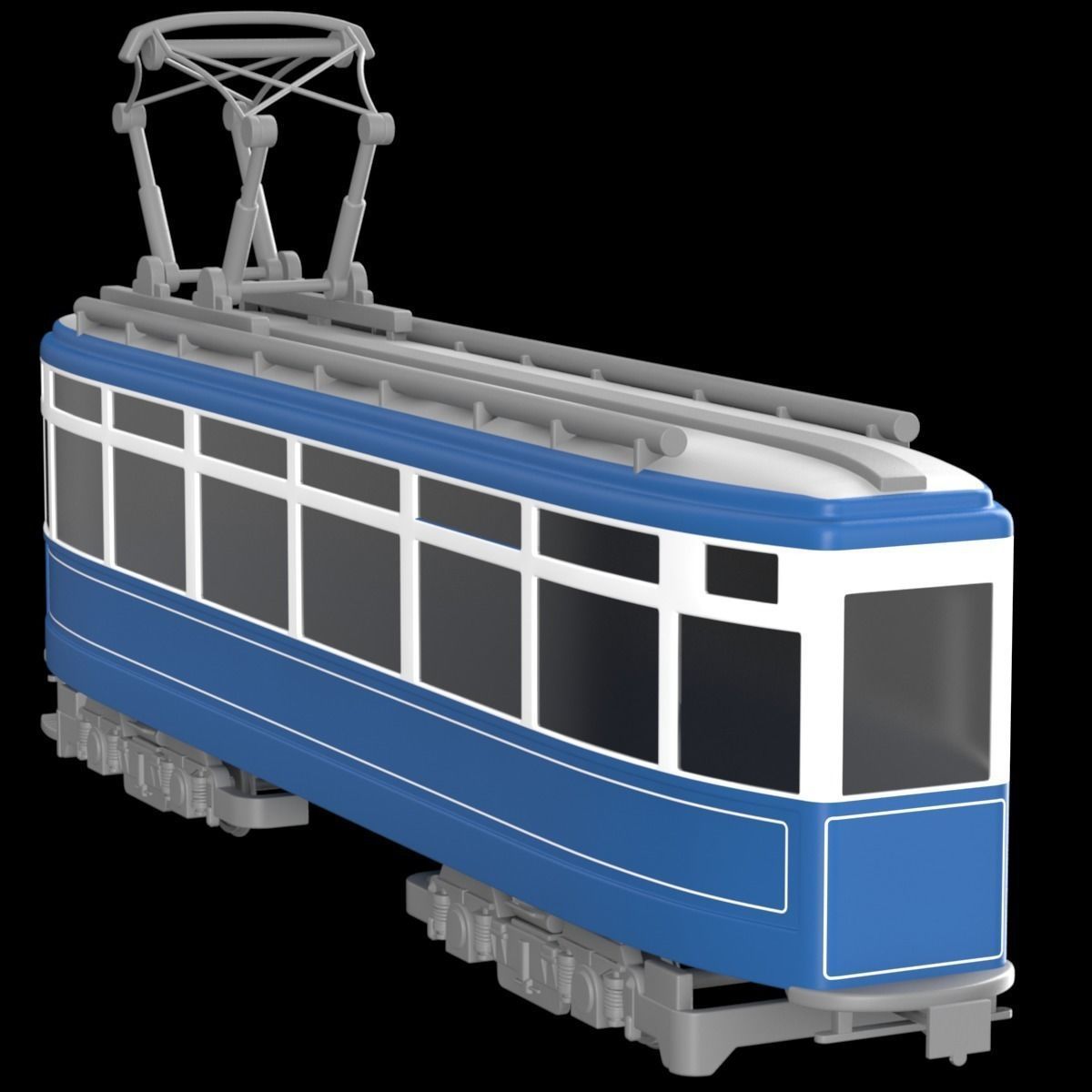 Tram reduced model 3D model_1