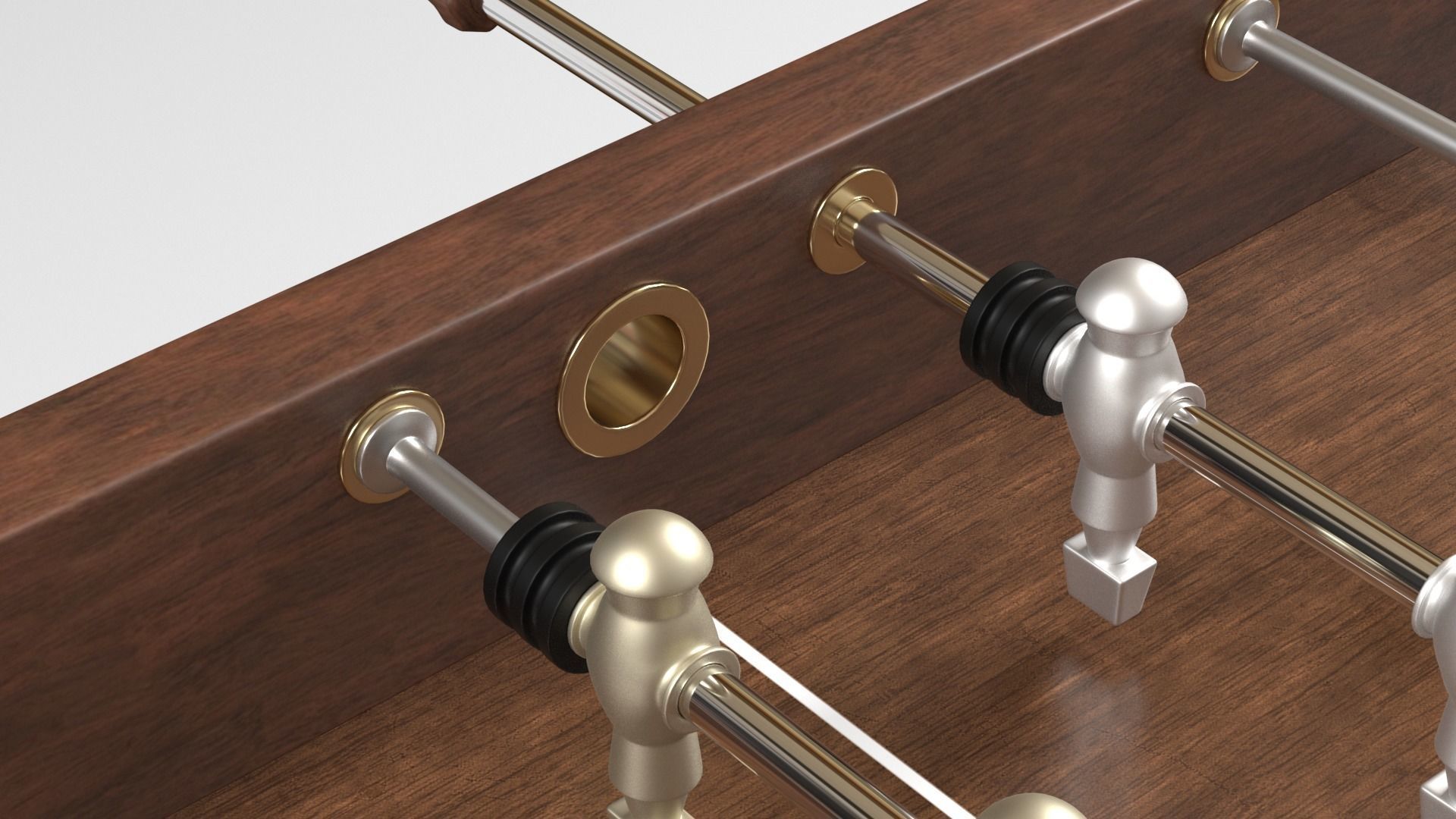 Foosball Soccer Table 3D model_3