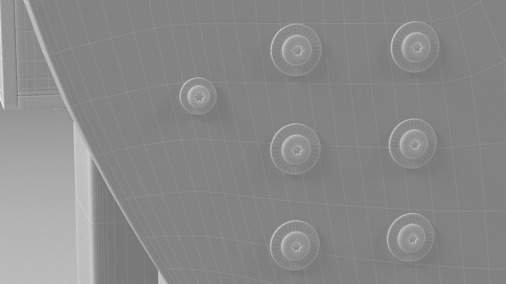 Foosball Soccer Table 3D model_12