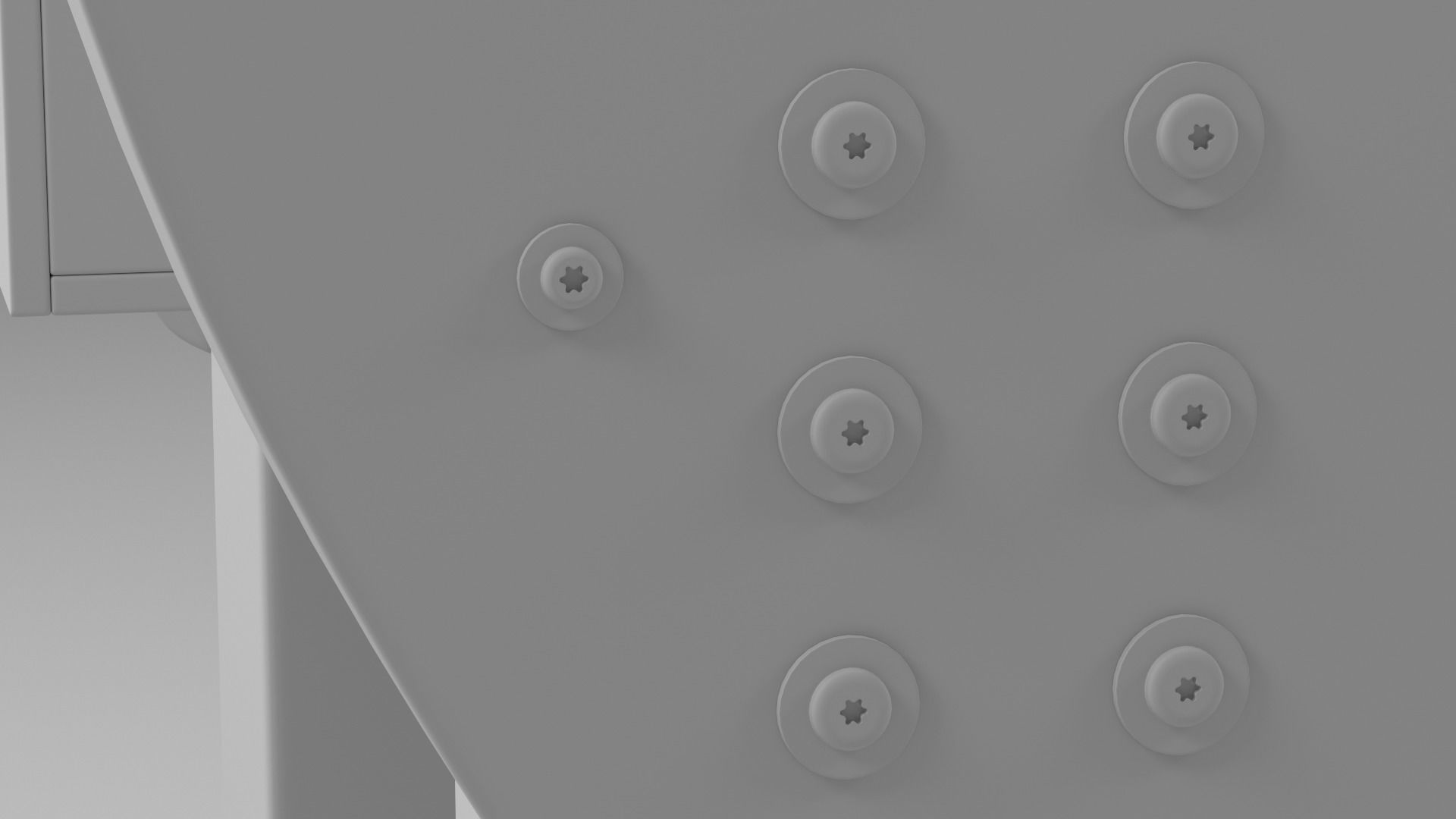 Foosball Soccer Table 3D model_11