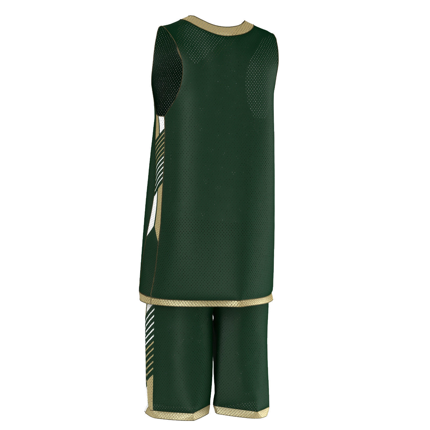 Basketball Full Jersey 3D model_2