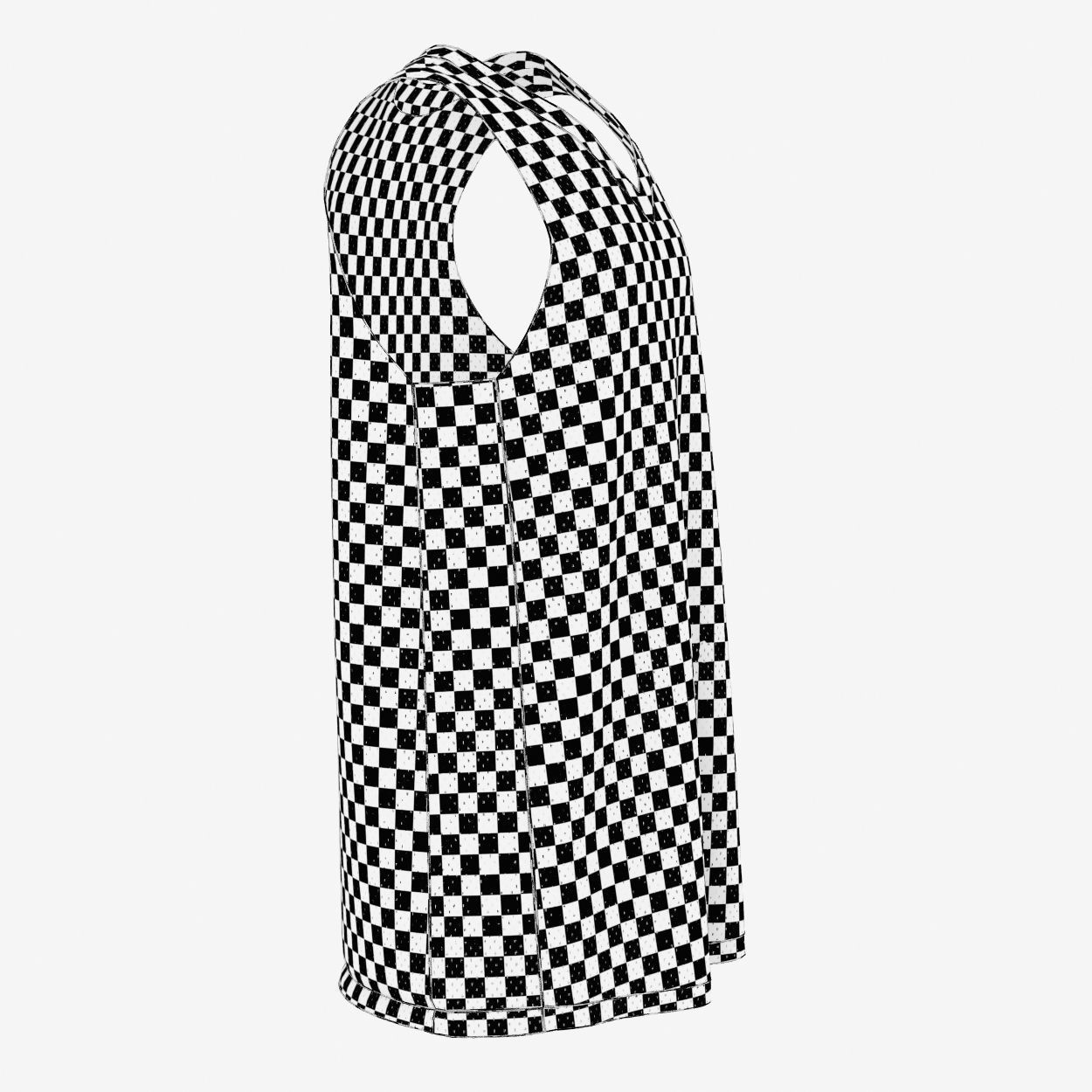 Basketball Jersey Top 3D model_4