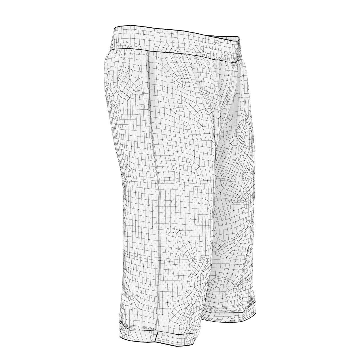 Basketball Jersey Shorts 3D model_7