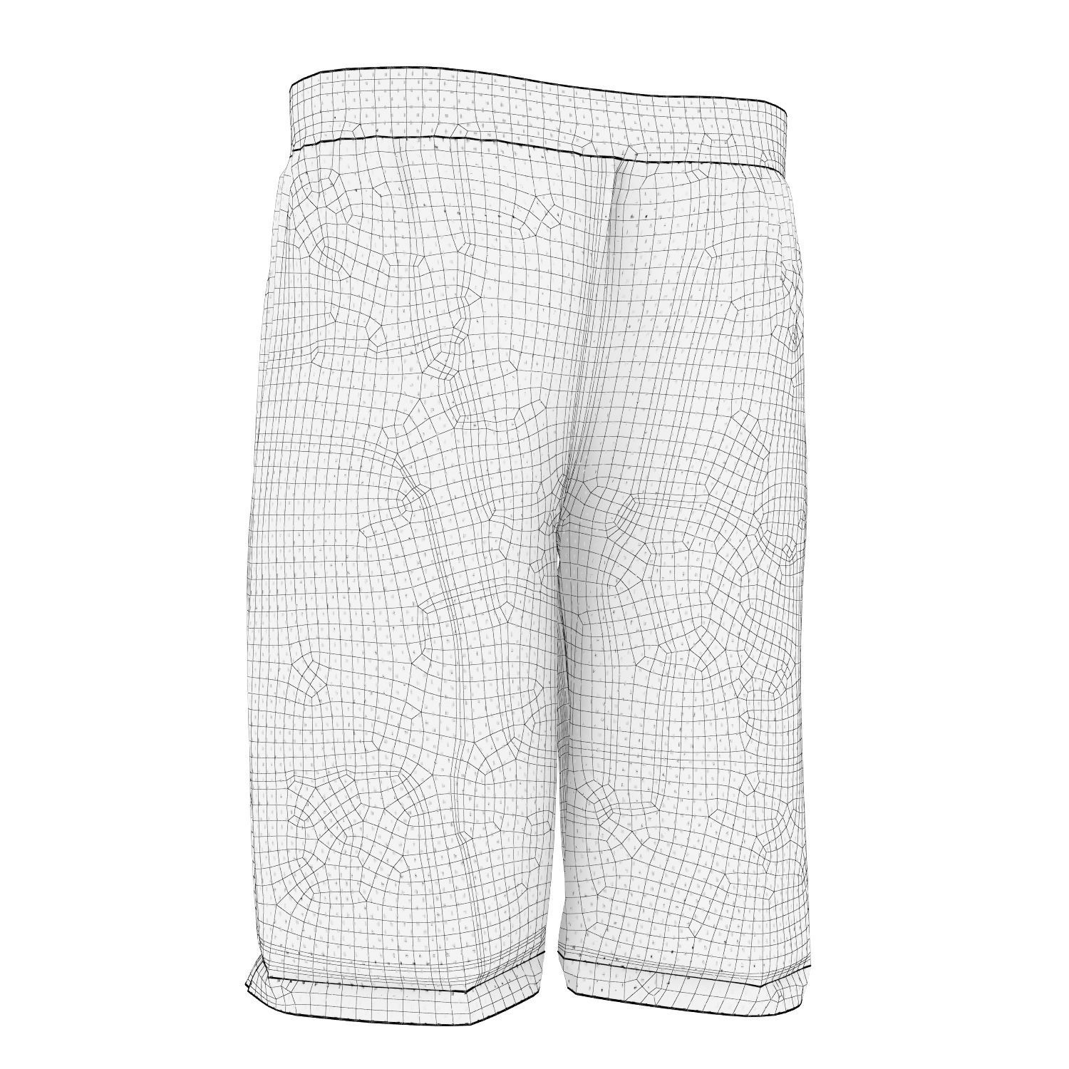 Basketball Jersey Shorts 3D model_8