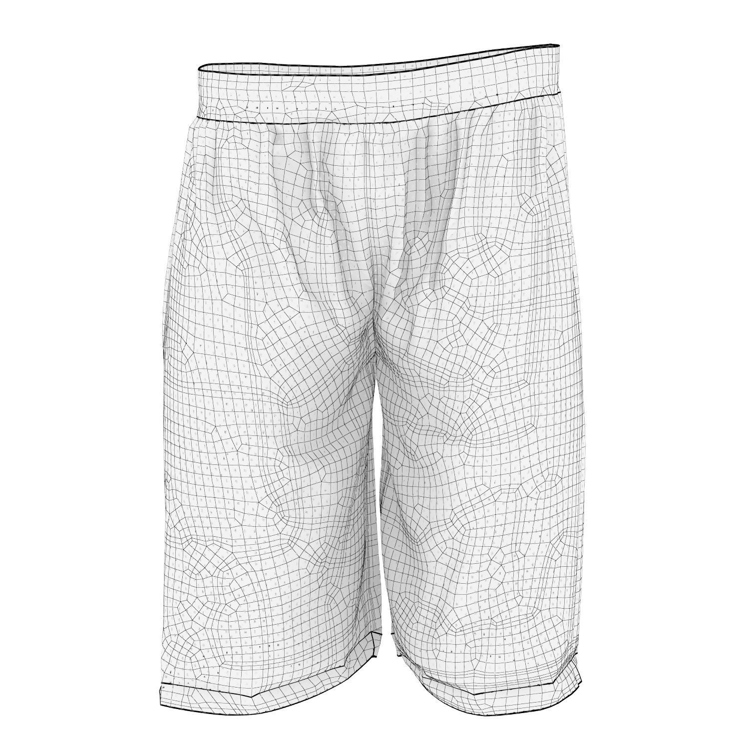 Basketball Jersey Shorts 3D model_6