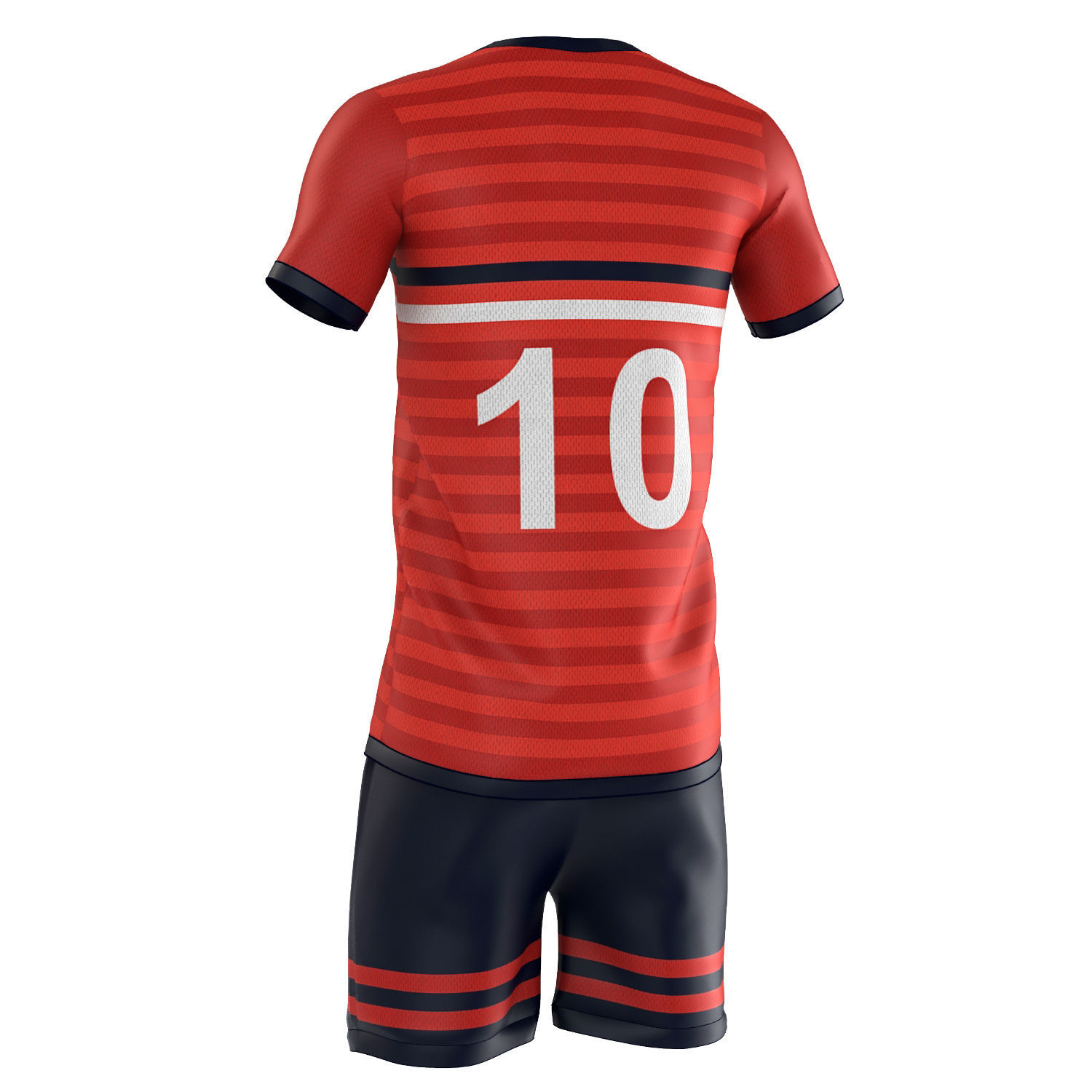 Soccer Full Jersey Set 3D model_2