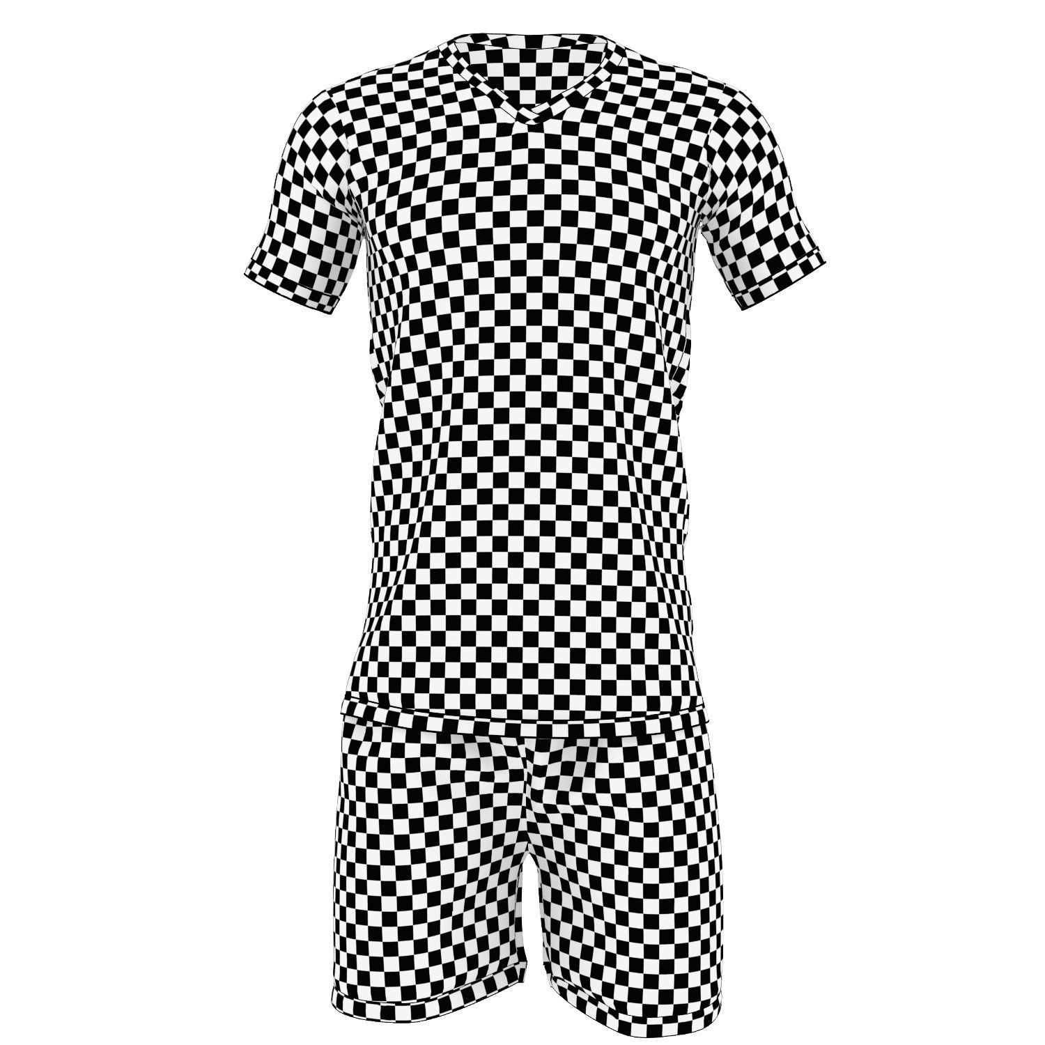 Soccer Full Jersey Set 3D model_3