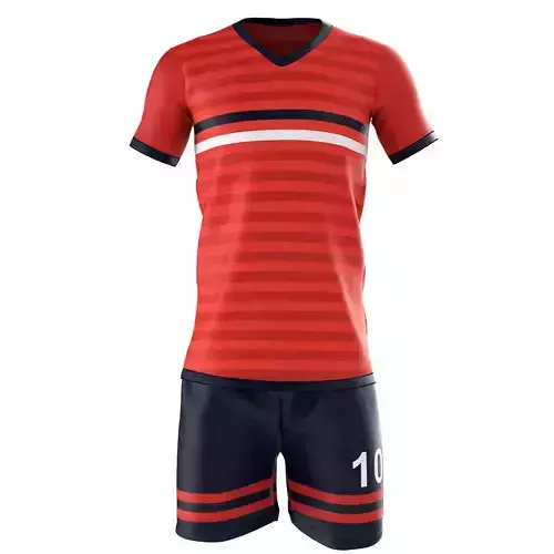 Soccer Full Jersey Set 3D model Soccer Full Jersey Set 3D model
