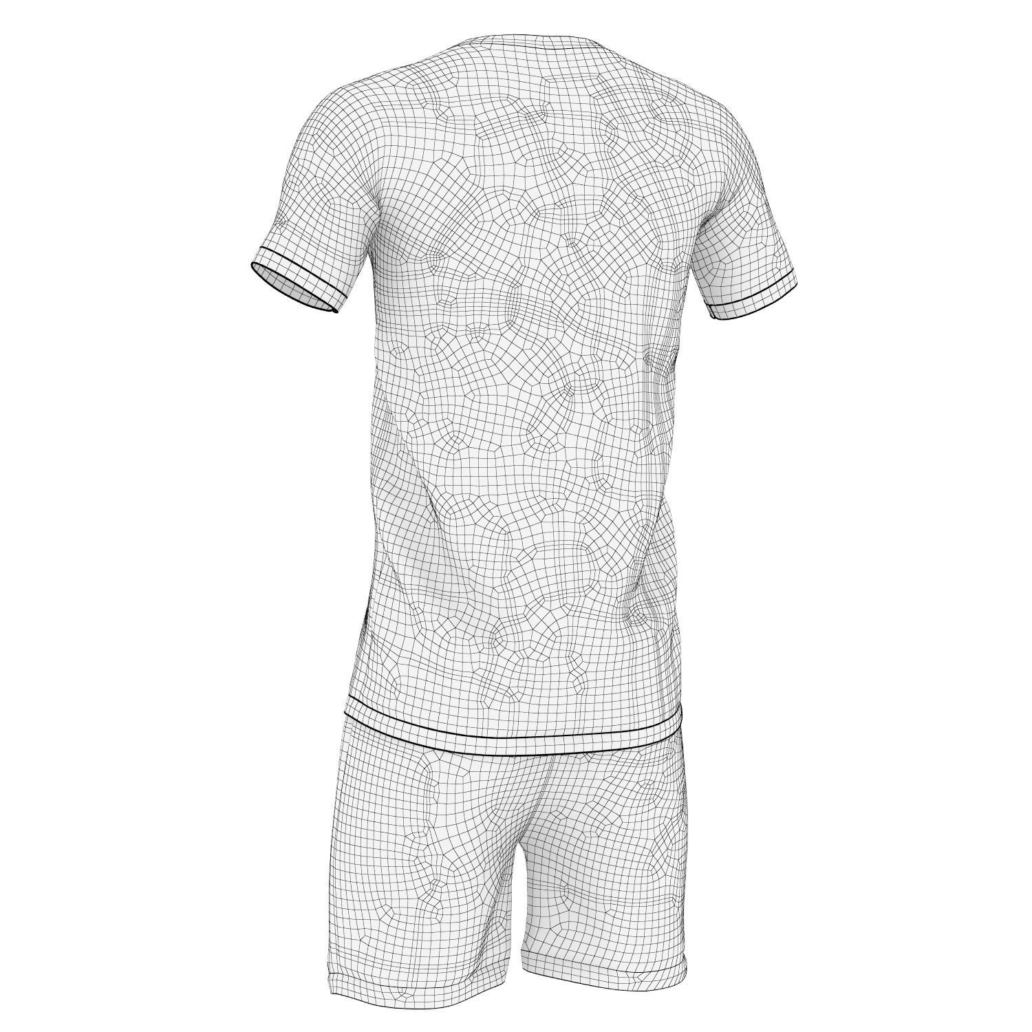 Soccer Full Jersey Set 3D model_8