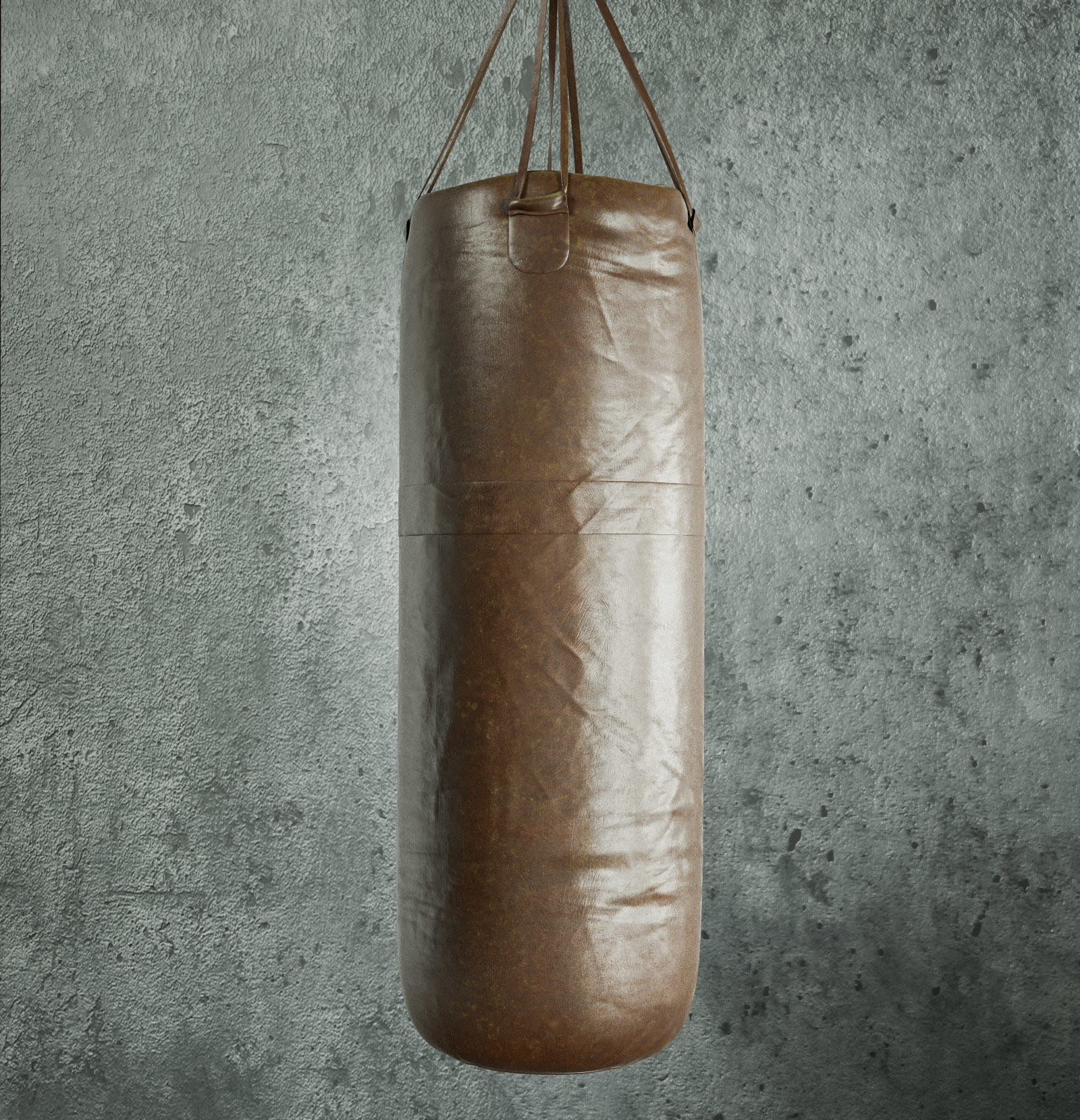 Old leather boxing equipment  3D model_1