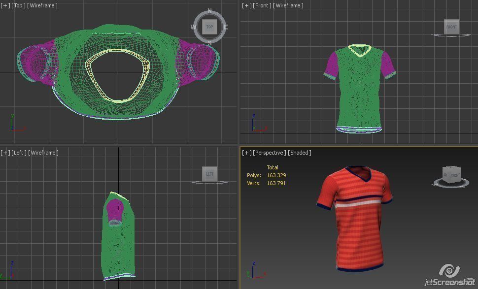 Soccer Jersey Shirt Top 3D model_9