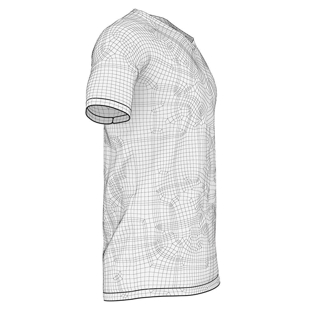 Soccer Jersey Shirt Top 3D model_7