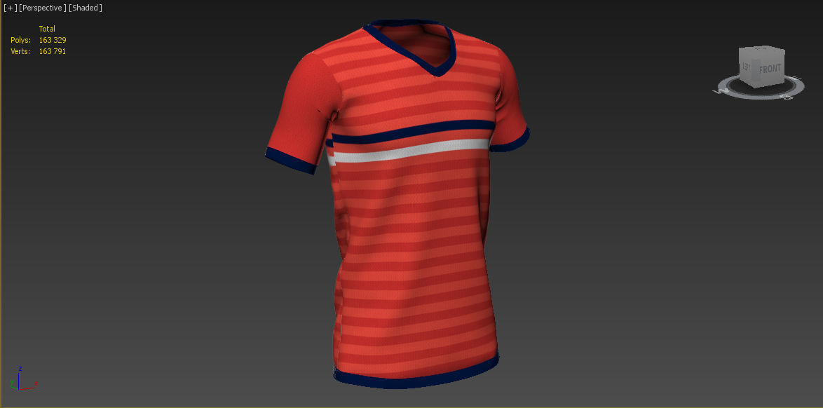 Soccer Jersey Shirt Top 3D model_10