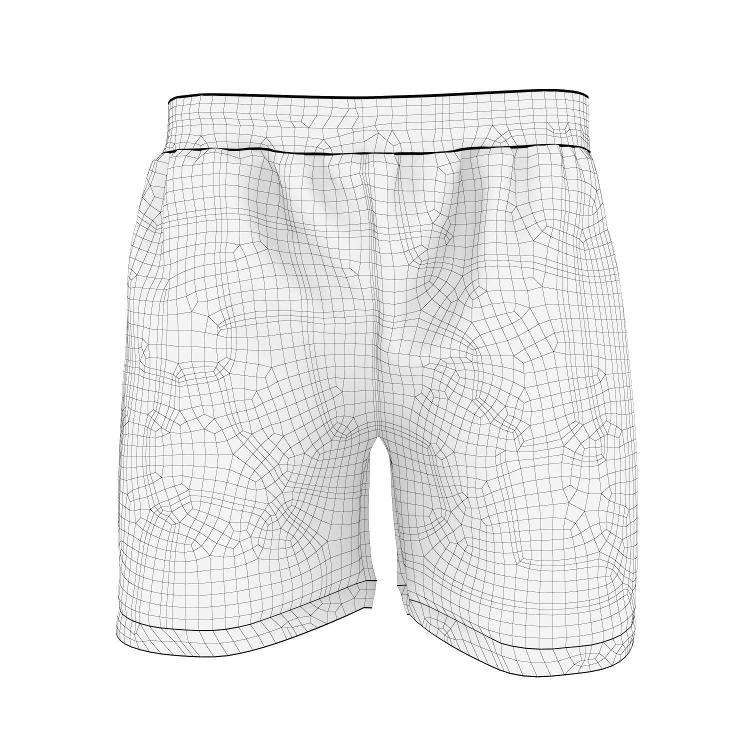 Soccer Jersey Shorts 3D model_6