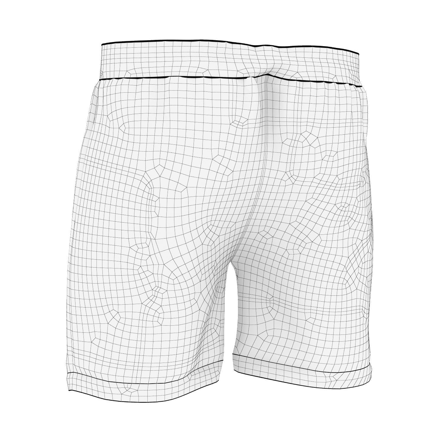 Soccer Jersey Shorts 3D model_8