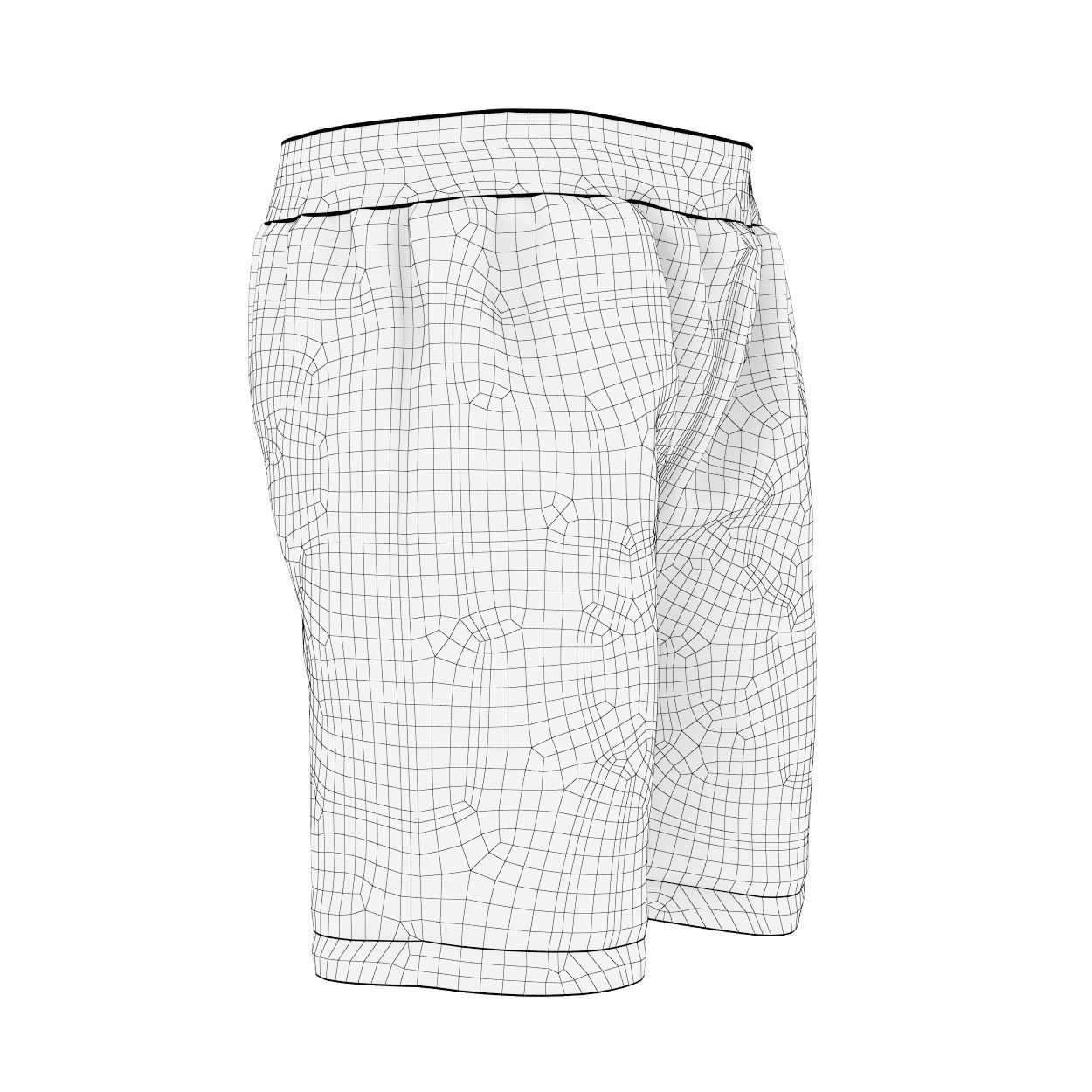 Soccer Jersey Shorts 3D model_7