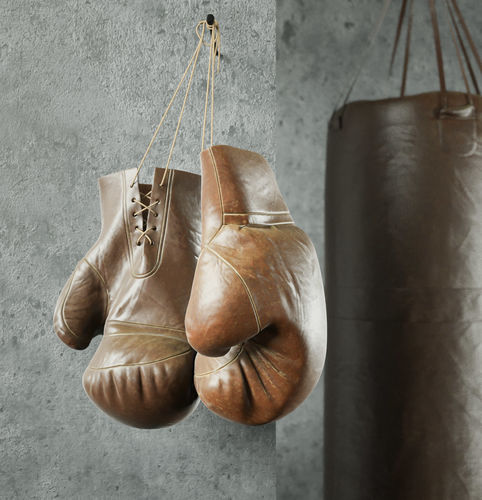 old boxing equipment 3D model