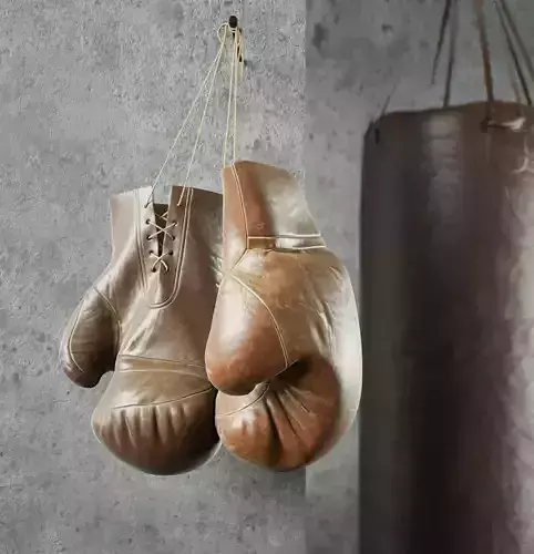 old boxing equipment 3D model