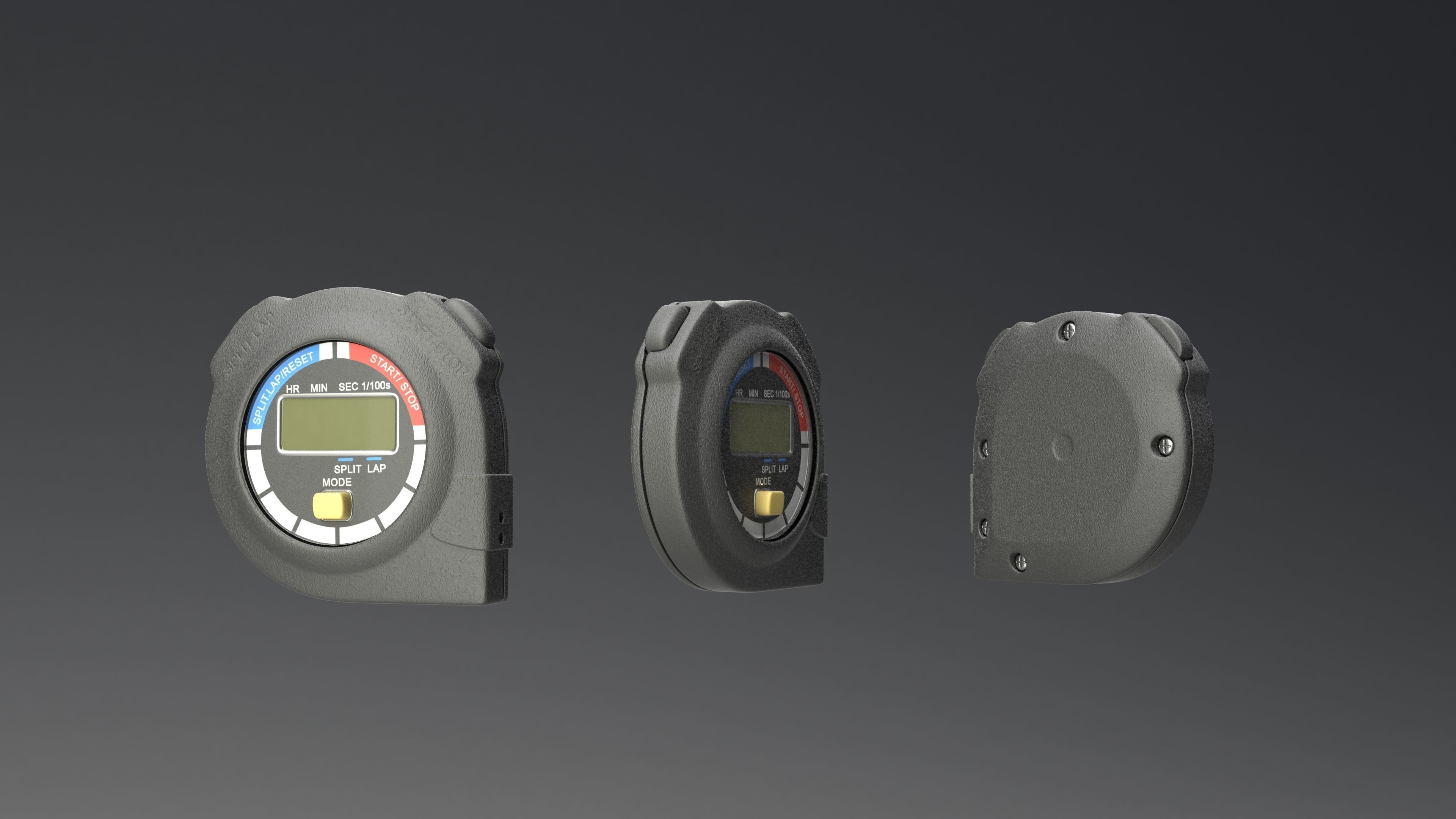 Digital Stopwatch 3D model_1