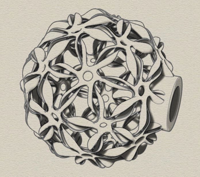 Flower Lampshade 3D print model_1