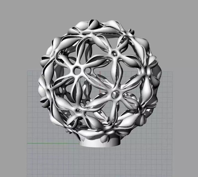 Flower Lampshade 3D print model_0