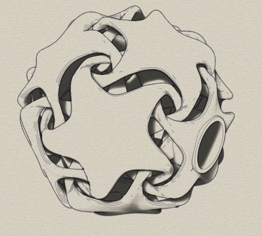 Star Lampshade 3D print model_1