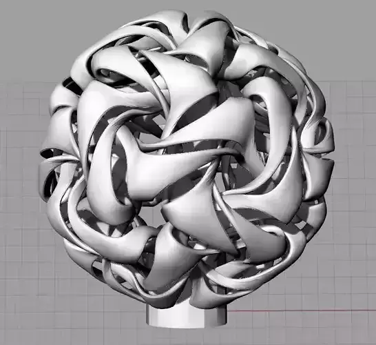 Twisted Lampshade 3D print model