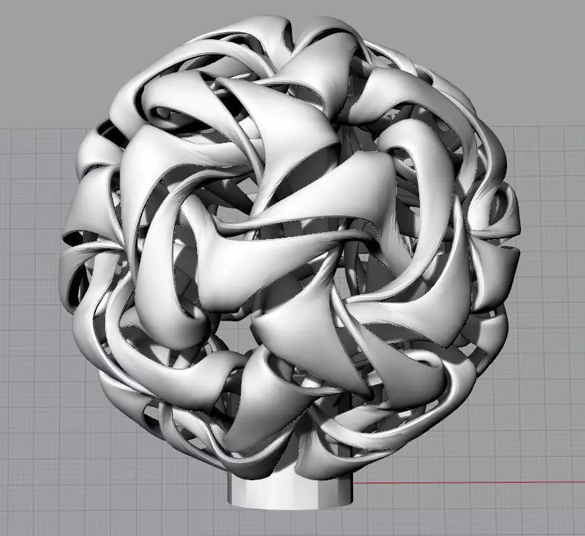 Twisted Lampshade 3D print model_0