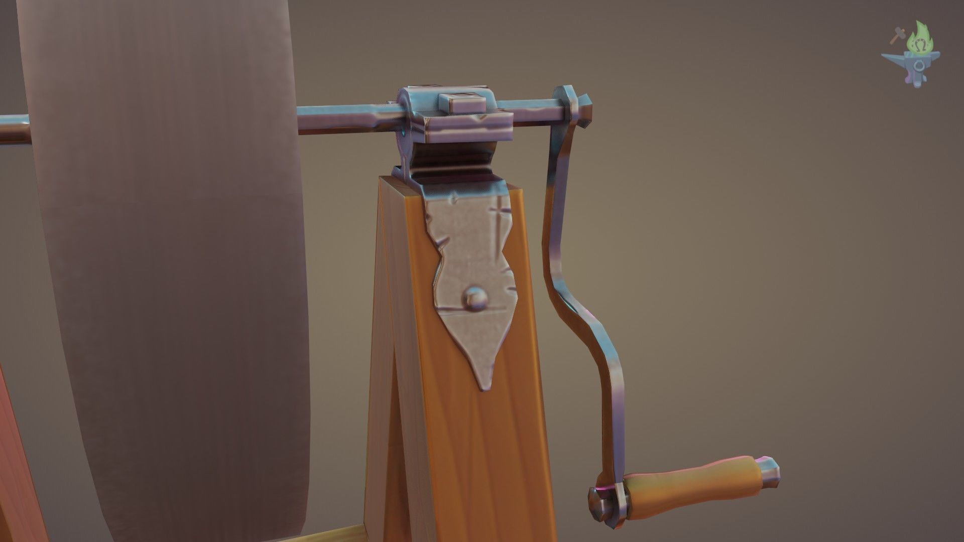 Medieval Grindstone Low-poly 3D model_10