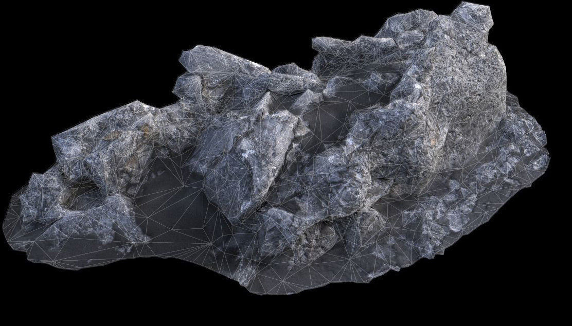 Volcanic Rock V1 Low-poly 3D model_3