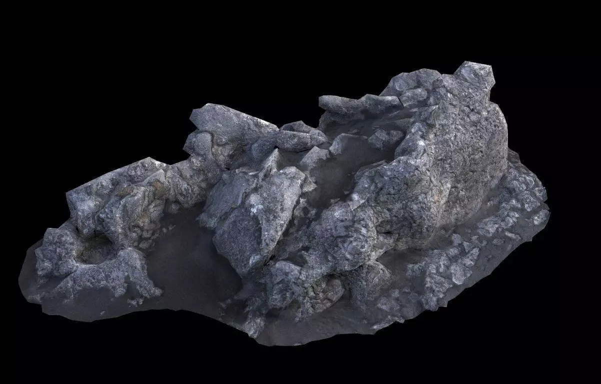 Volcanic Rock V1 Low-poly 3D model_0