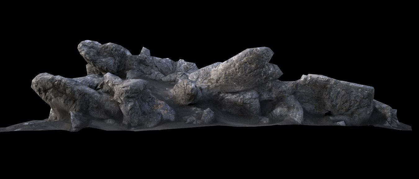 Volcanic Rock V1 Low-poly 3D model_1