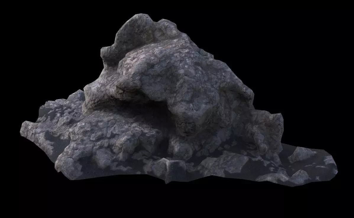 Volcanic Rock V2 Low-poly 3D model_0
