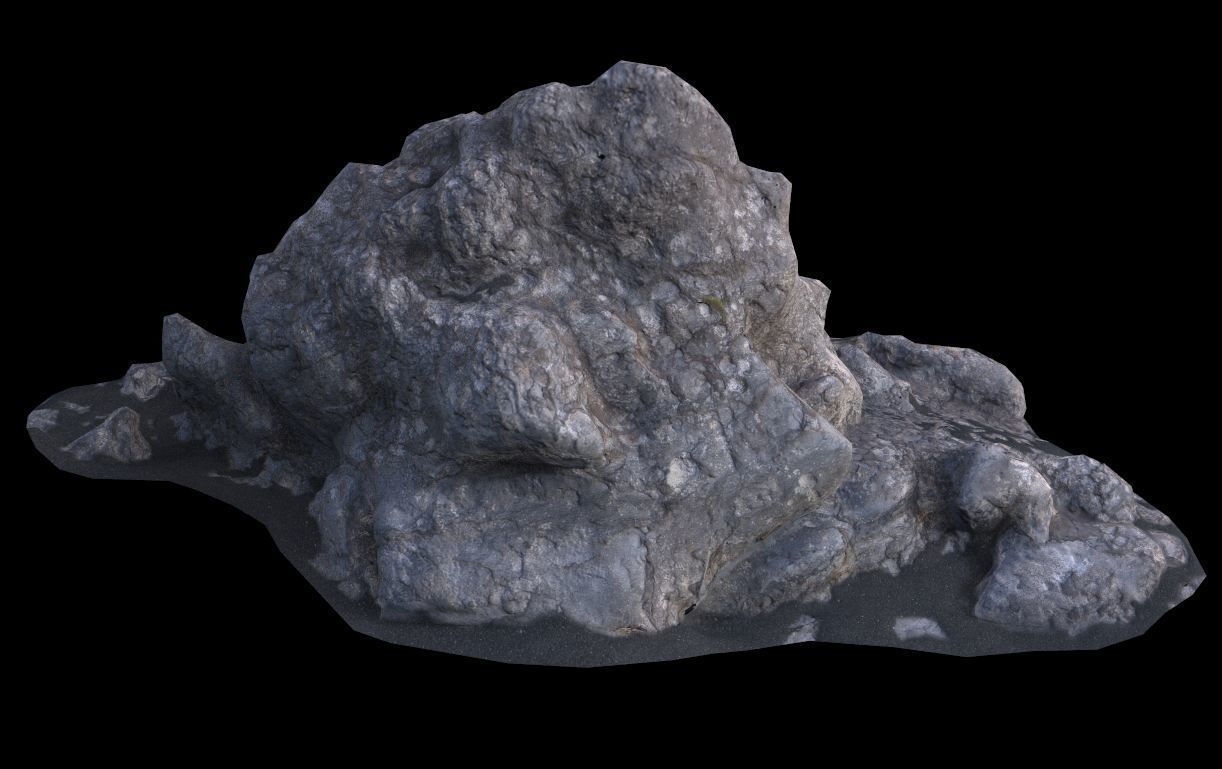Volcanic Rock V2 Low-poly 3D model_2