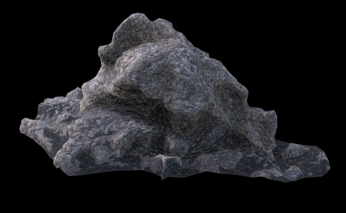 Volcanic Rock V2 Low-poly 3D model_3