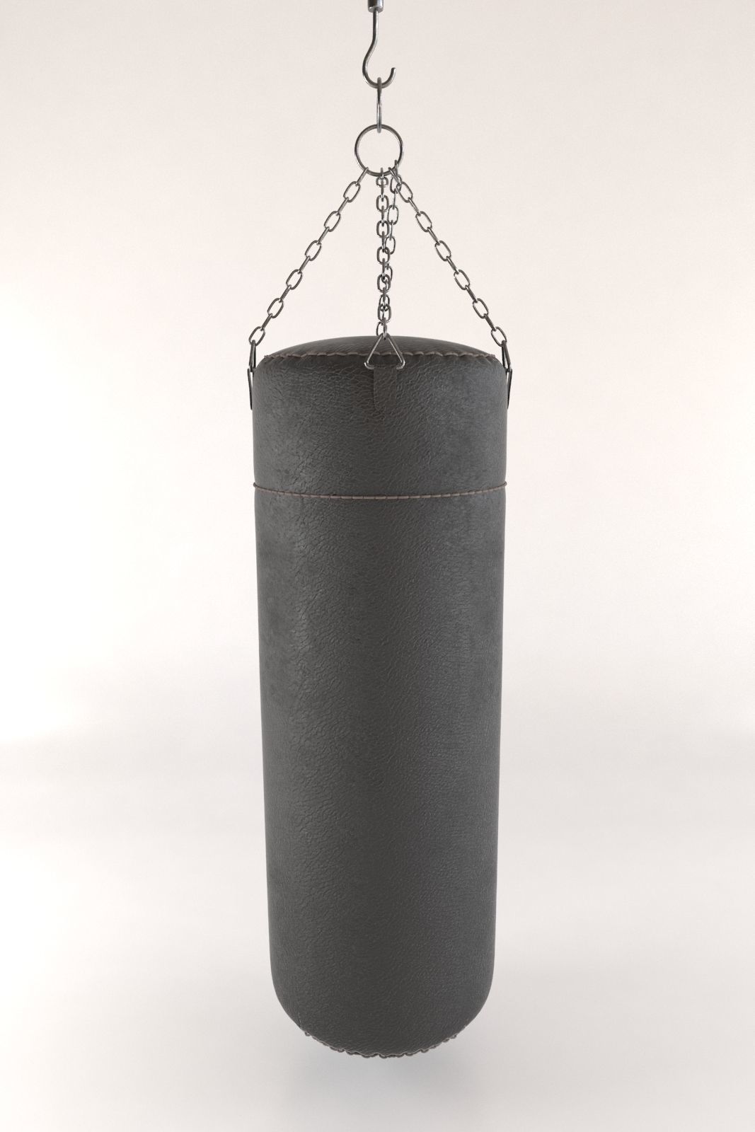 Leather Punching Bag 3D model_2