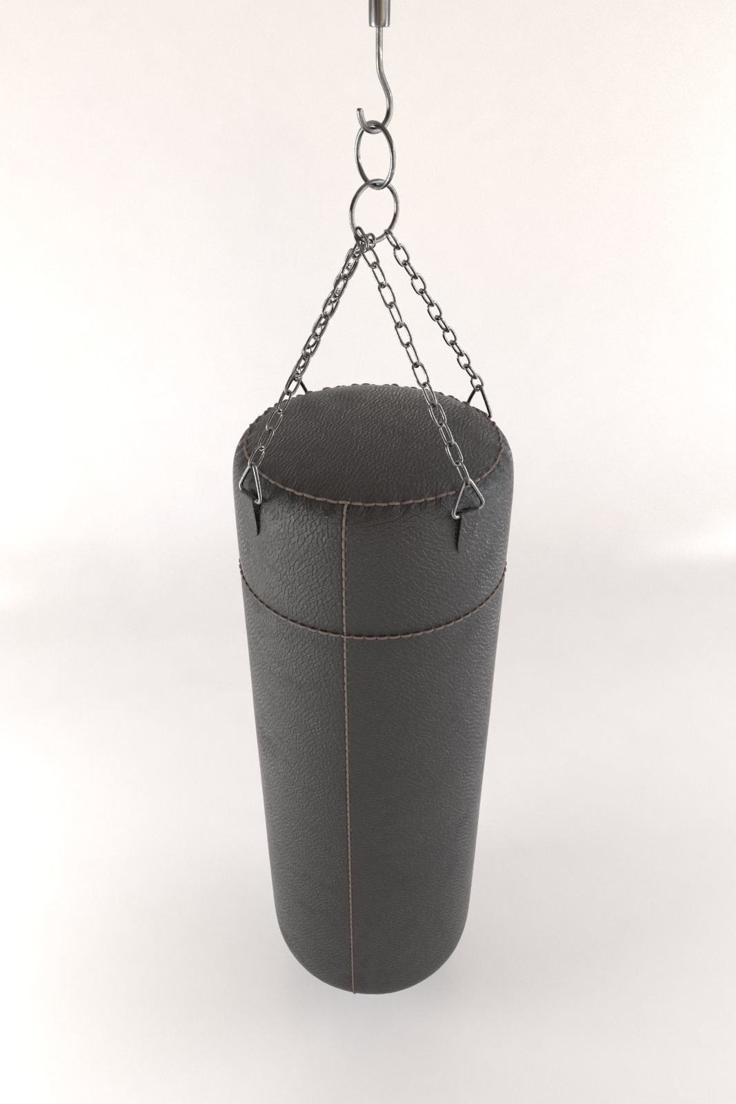 Leather Punching Bag 3D model_1