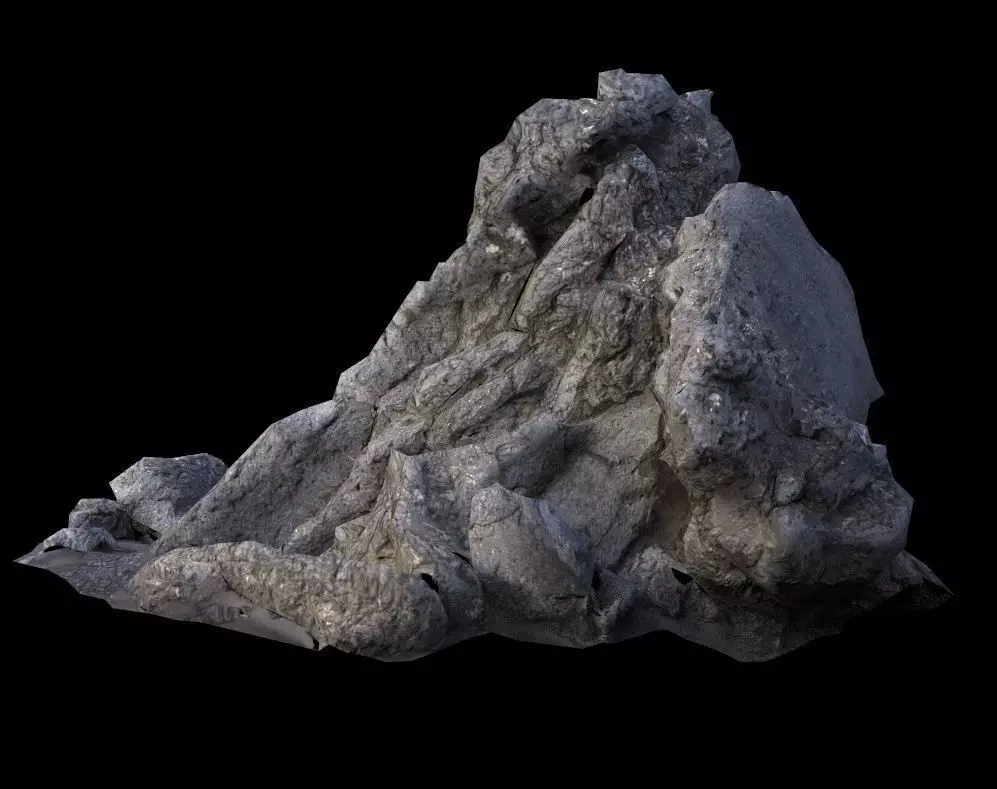 Volcanic Rock V4 Low-poly 3D model_0