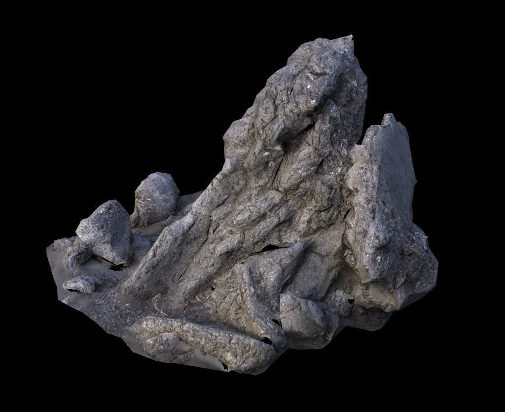 Volcanic Rock V4 Low-poly 3D model_1