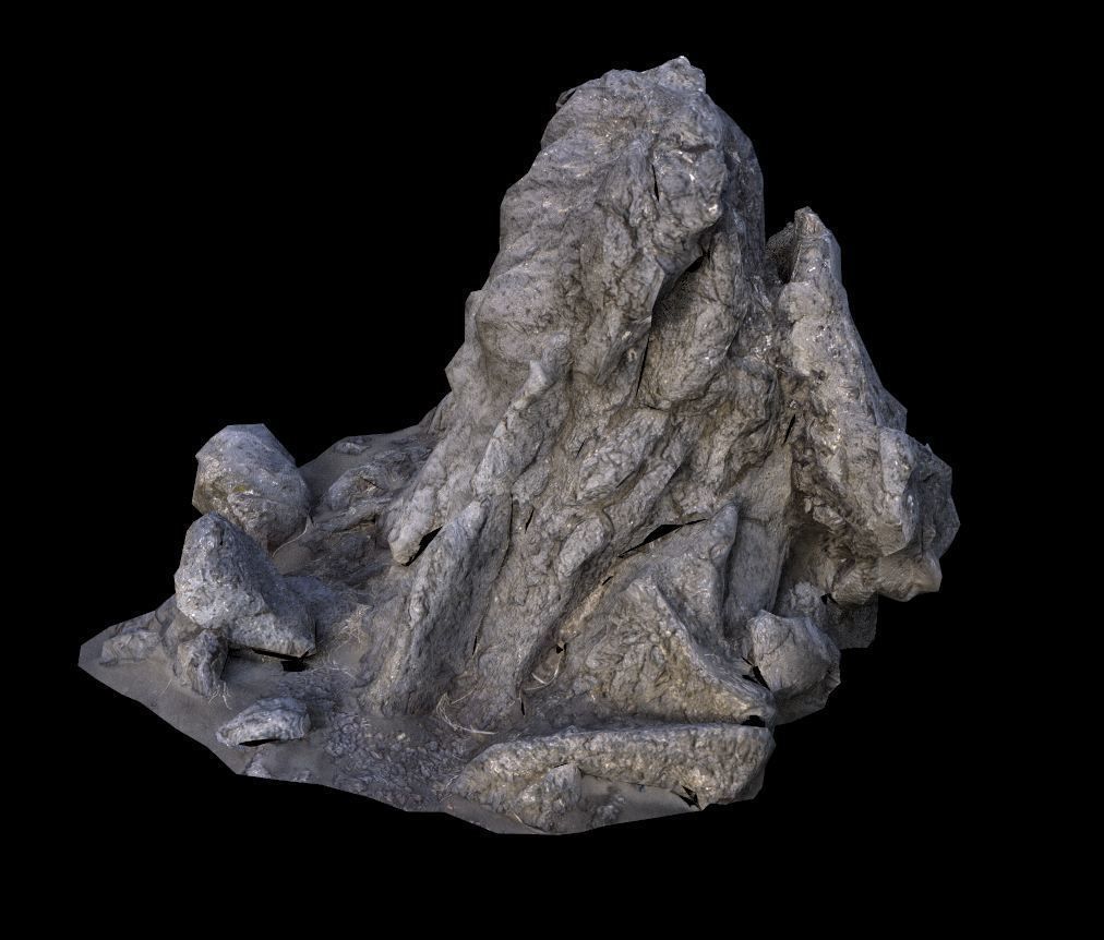 Volcanic Rock V4 Low-poly 3D model_2