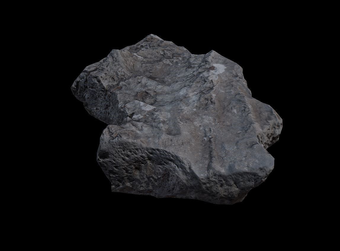 Volcanic Rock V6 Low-poly 3D model_2