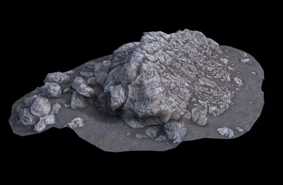 Volcanic Rock V8 Low-poly 3D model_0