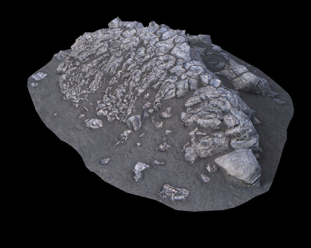 Volcanic Rock V8 Low-poly 3D model_1