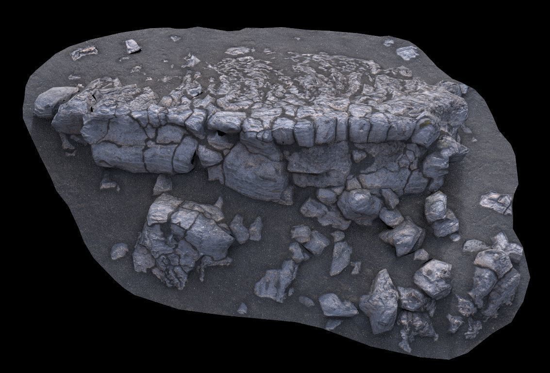 Volcanic Rock V8 Low-poly 3D model_2