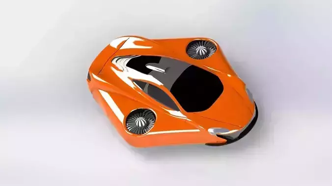 McLaren Turbo Flying Concept Car 3D Model